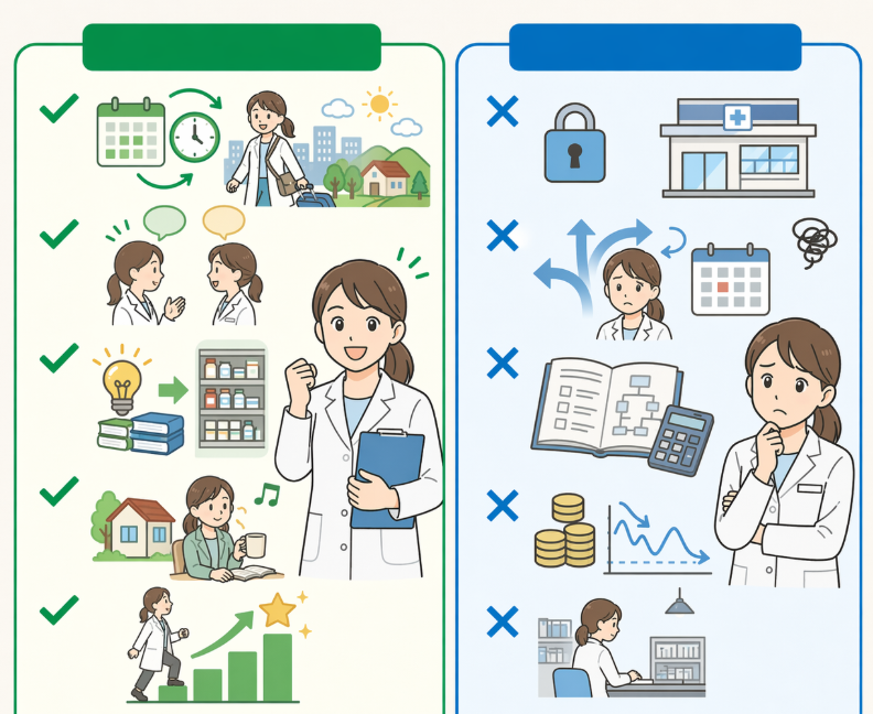 【自己診断】派遣薬剤師に向いてる人・向いてない人の特徴とは?適性チェックとリアルな実態